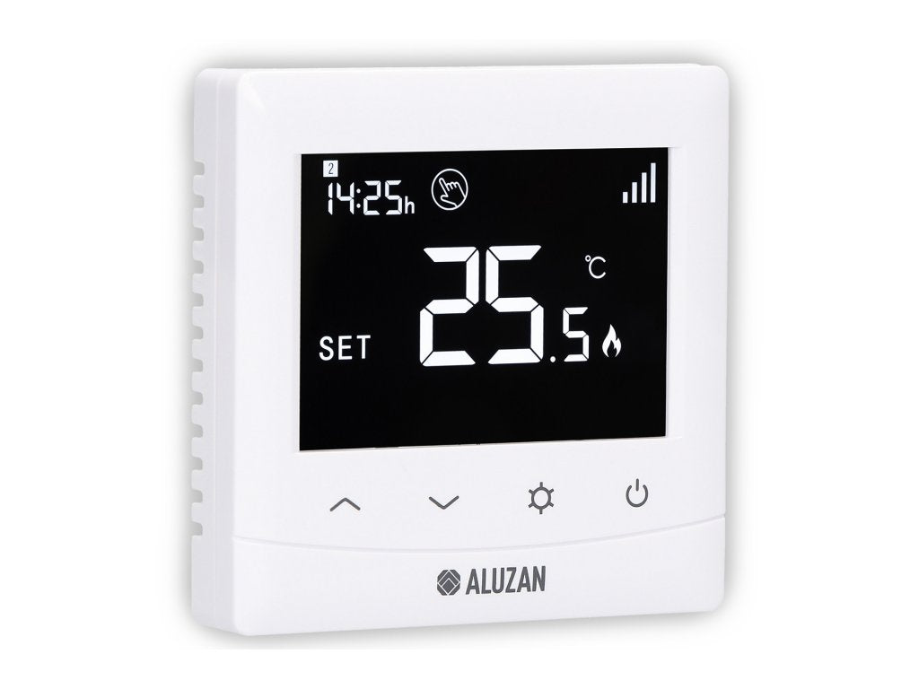 Aluzan EB-160 WiFi, programmierbarer Thermostat zur Steuerung von Heizkesseln und Elektroheizungen bis zu 16A