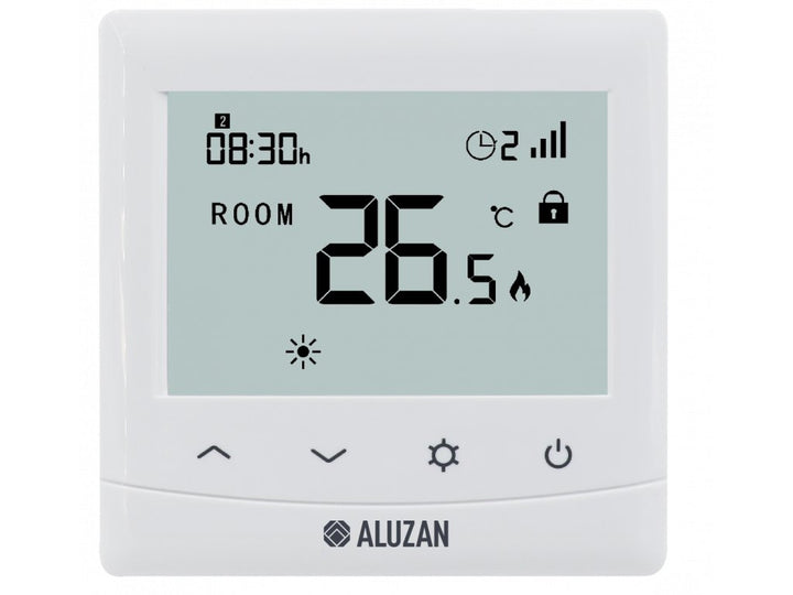 Aluzan EB-160 WiFi, programmierbarer Thermostat zur Steuerung von Heizkesseln und Elektroheizungen bis zu 16A