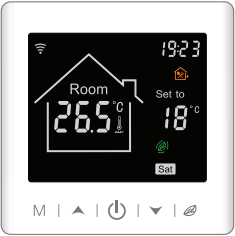 Aluzan TRB-3 WiFi, programmierbarer Raumthermostat zur Kesselschaltung, fernsteuerbar über Android- oder iOS-App